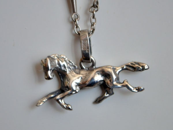 Pendentif Cheval argent massif 925 Arior