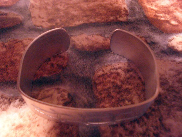 Jonc ouvert argent massif mat