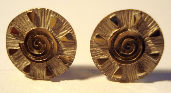 Boucles d'oreilles Spirales or blanc 750 Arior