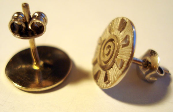 Boucles d'oreilles Spirales or blanc 750 Arior