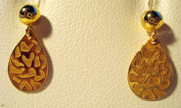 Boucles d'oreilles Safari or jaune 750