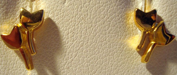 Boucles d'oreilles Tulipes or jaune 750