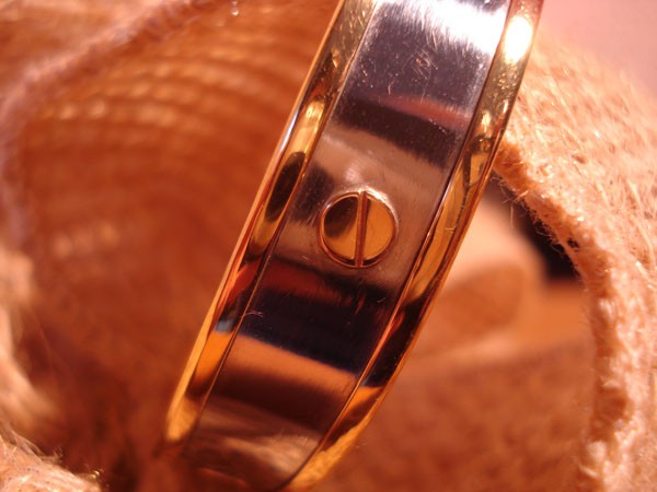 Bracelet jonc clous acier et or 750