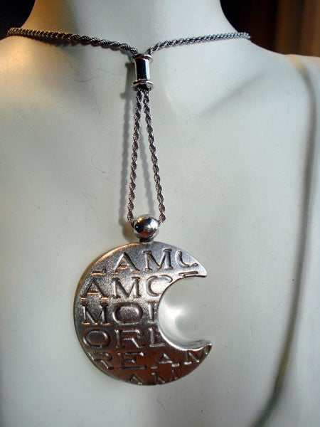 Collier Lune or blanc 750 Caplain