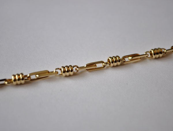 Chaîne homme Godron or jaune 750