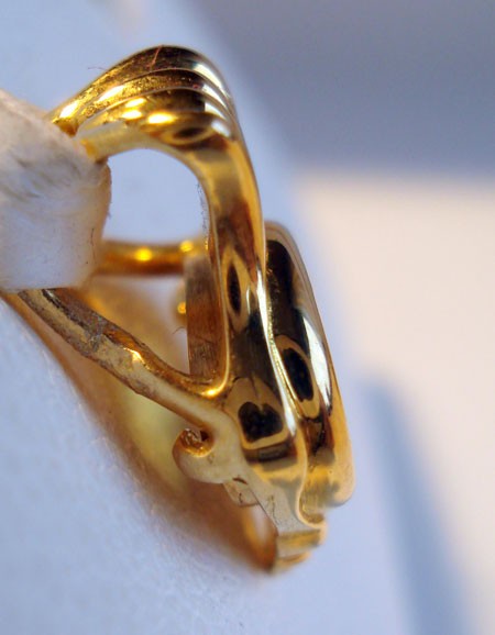 Pendentif citrine dorée or jaune 750 Augis