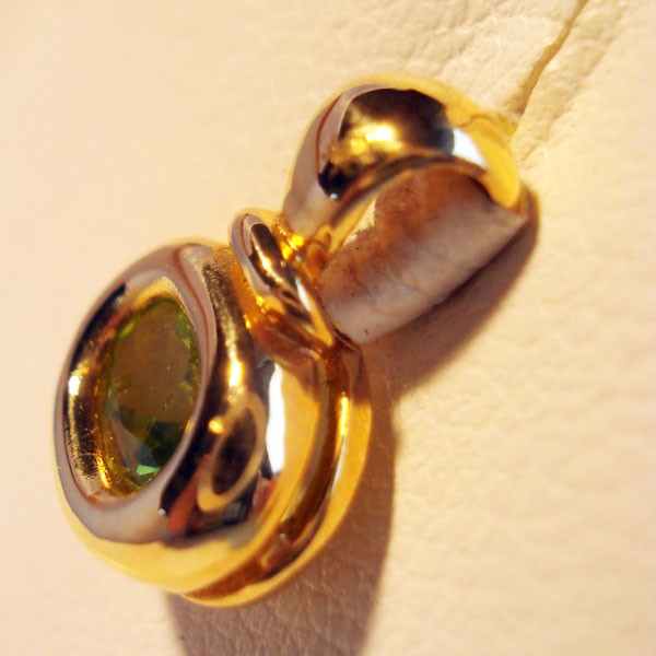 Pendentif péridot or jaune 750 Augis