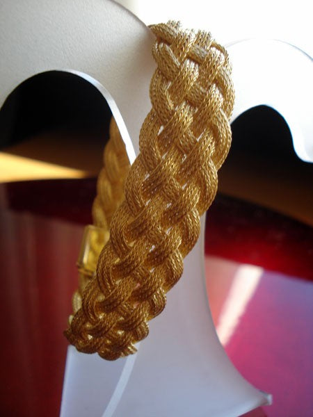 Bracelet Tresse large or jaune 750 Caplain Saint André