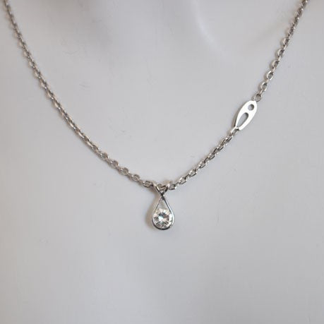 Pendentif diamant or blanc 750 Augis