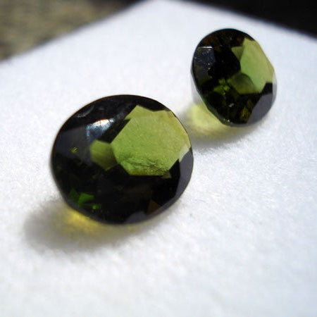 Tourmalines vertes ovales (lot)