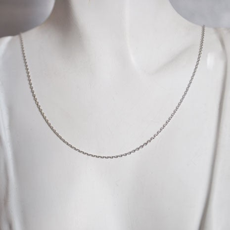 Chaîne forçat limée or blanc 750 40 cm