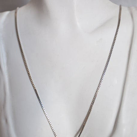 Chaîne vénitienne or blanc 750 40 cm