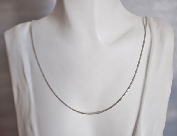Cadena de serpiente de oro blanco 750, 40 cm