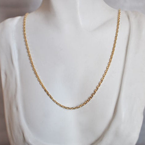 Chaîne forçat or jaune 750 45 cm