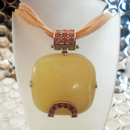 Collier cristal rose argent massif 925