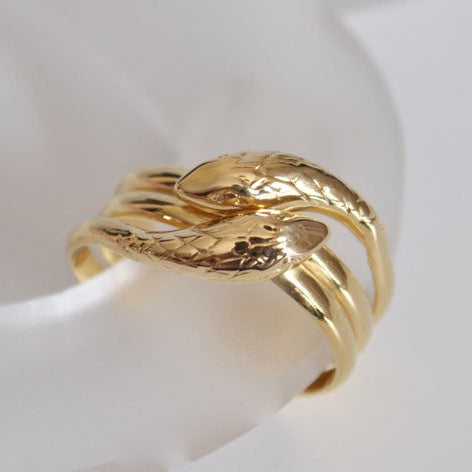 Bague 2 serpents or jaune 750