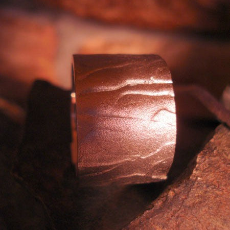 Bague large mixte froissée argent rhodié Arior