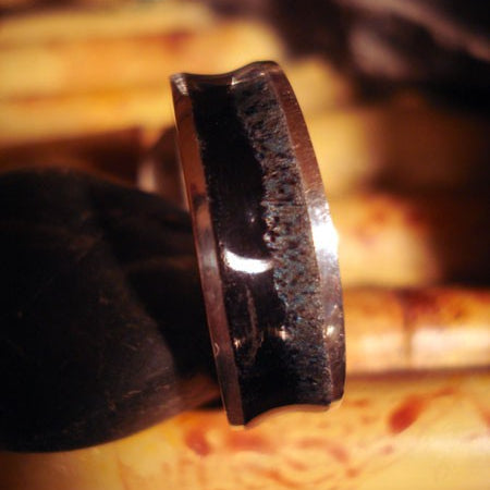 Bague émaux noirs-gris argent 925 Arior