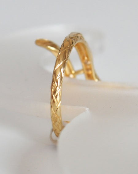 Bague serpent diamants or jaune 750 Gay Frères