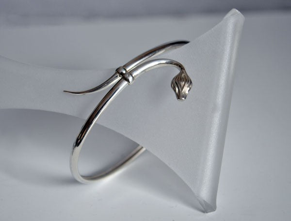 Brazalete de serpiente de plata maciza Gay Frères