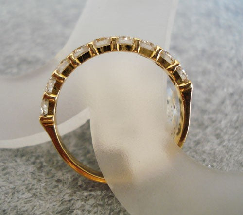 Demi-alliance mars diamants or jaune 750 Orest