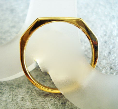 Petite demi-alliance rail diamants or jaune 750