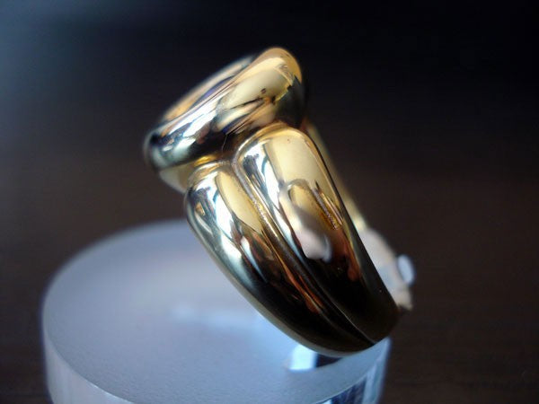 Bague améthyste ronde or jaune 750 Orest