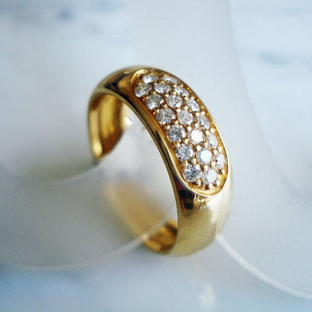 Bague pavé de diamants or jaune 750 Orest