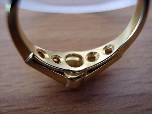 Bague solitaire 5 diamants or jaune 750