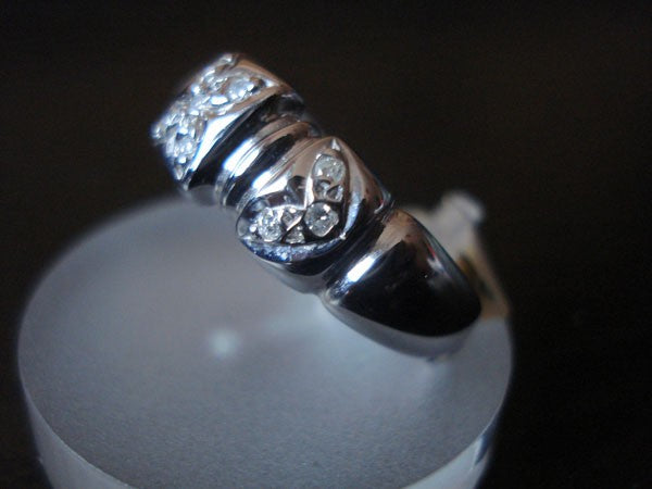 Bague diamants or blanc 750