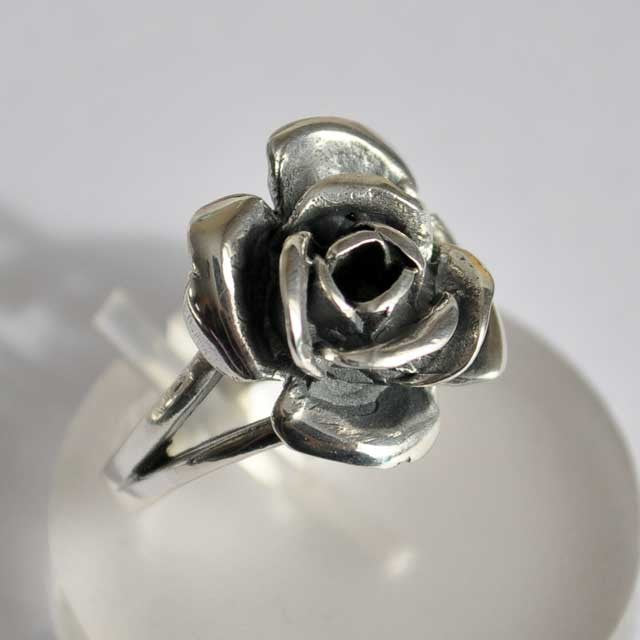 Bague Rose argent massif 925 GM Arior