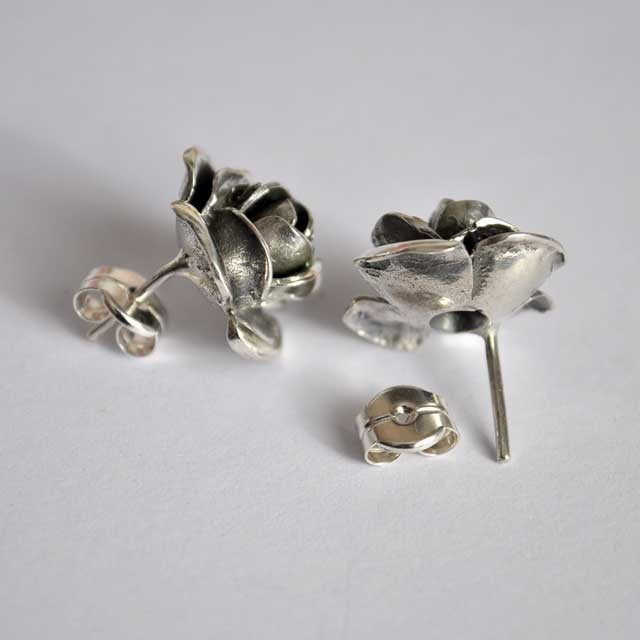 Boucles d'oreilles Rose argent 925 GM Arior