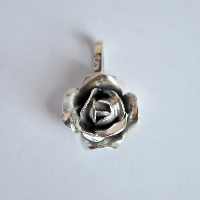 Pendentif Rose argent massif 925 MM Arior