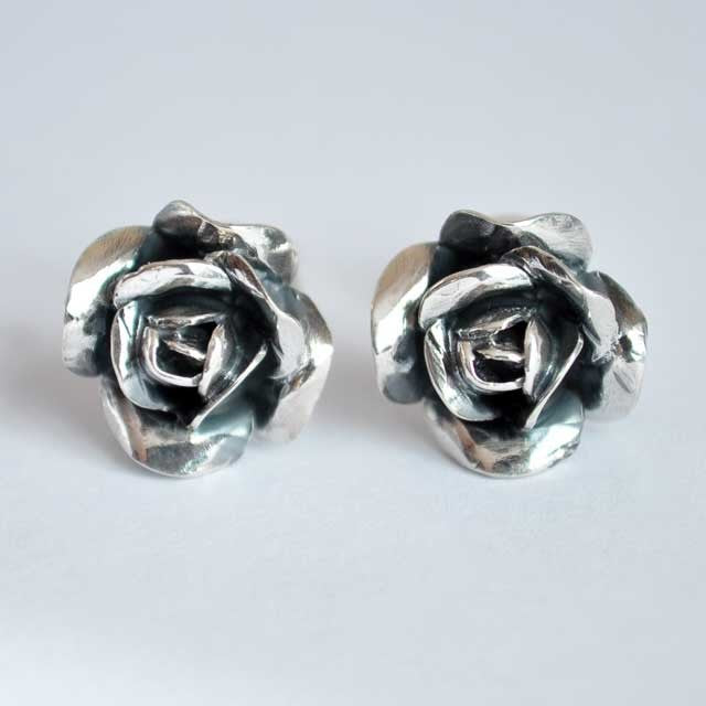 Boucles d'oreilles Rose argent 925 MM Arior