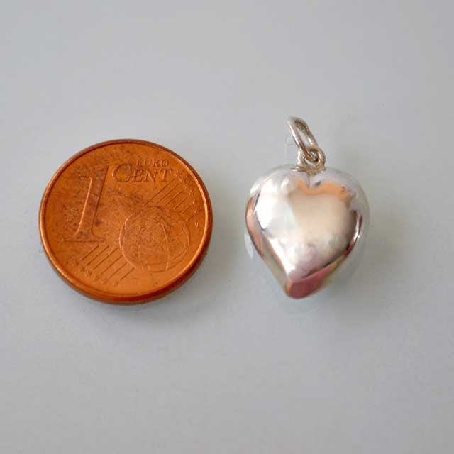 Pendentif cœur creux argent massif 925
