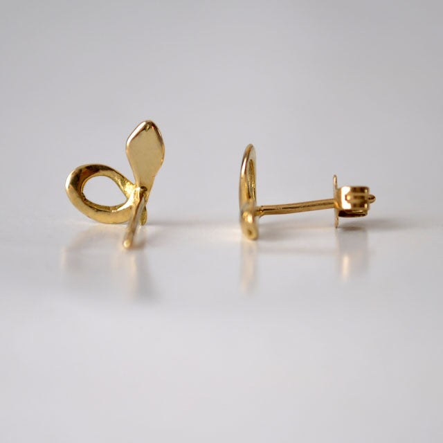 Boucles d'oreilles serpent rond or jaune 750