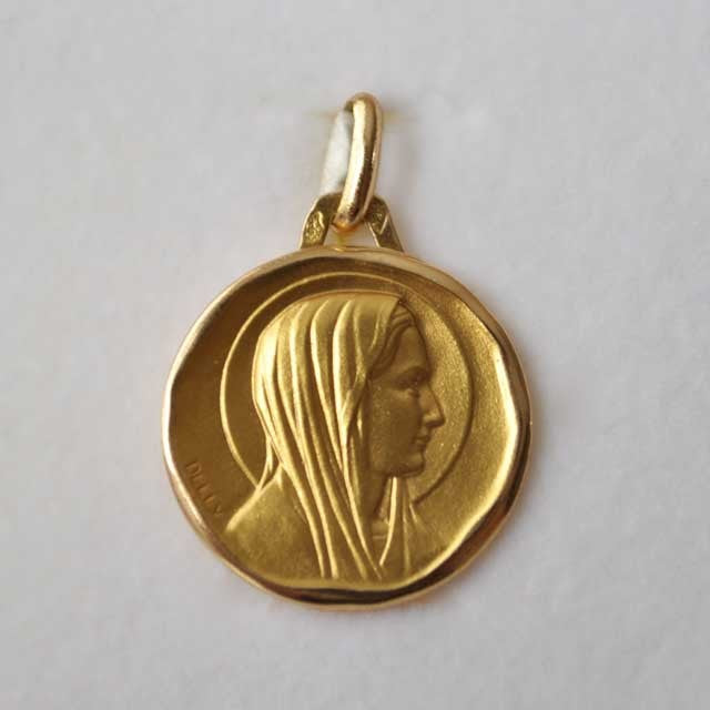 Médaille vierge or jaune 750 Delly
