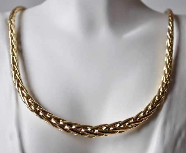 Collier palmier chute or jaune 750