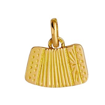 Pendentif accordéon or jaune 750