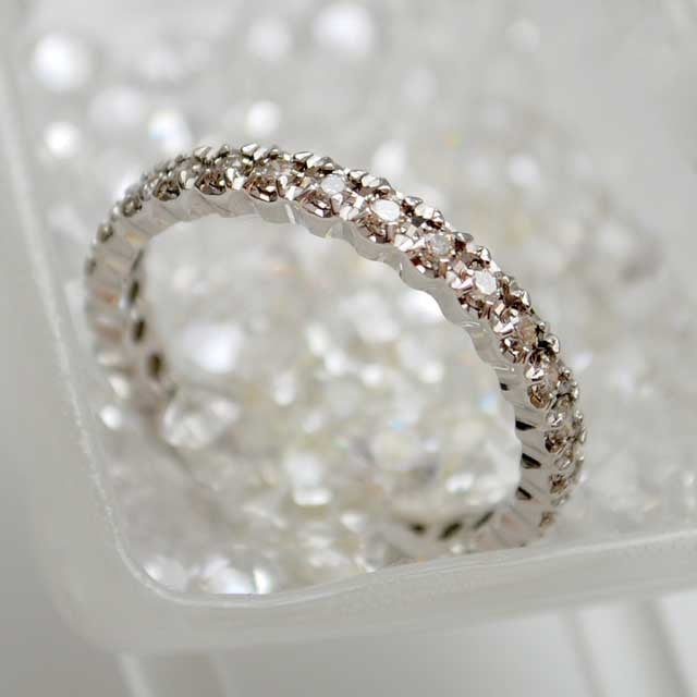 Alliance diamants tour complet or blanc 750 0,42k