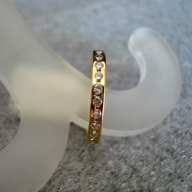 Alliance diamants tour complet or jaune 750 0,78k