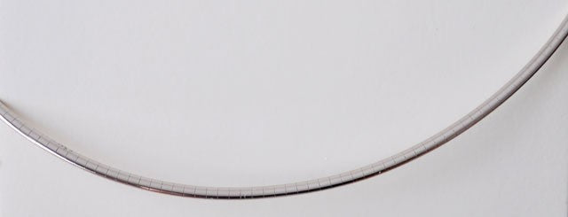 Collier câble Oméga rond 1,4 mm argent 925