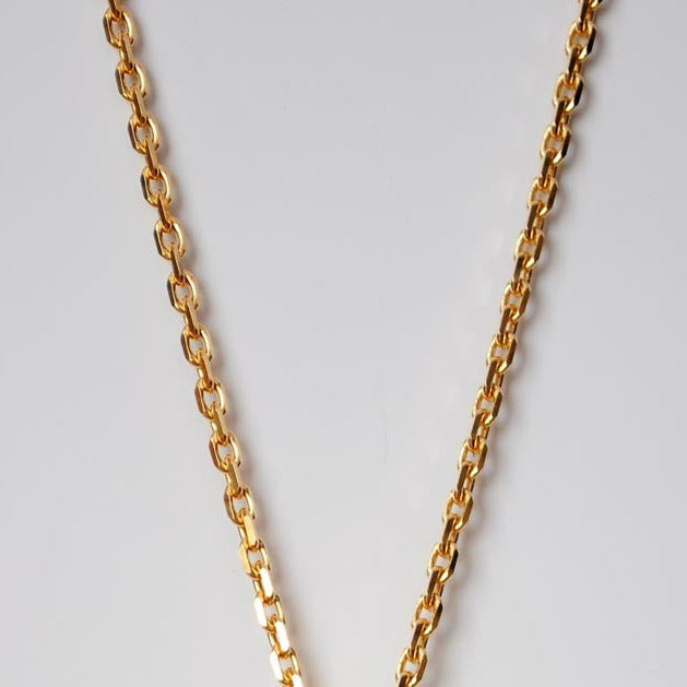 Chaîne forçat limée or jaune 750 2 mm