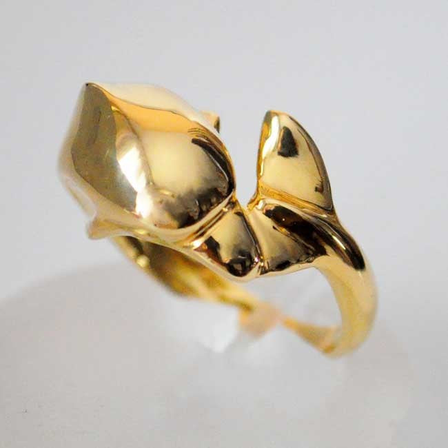 Dolphin ring GM yellow gold 750