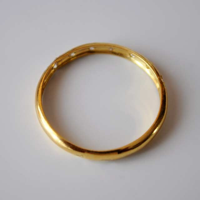 Demi-alliance diamants 0,07k or jaune 750