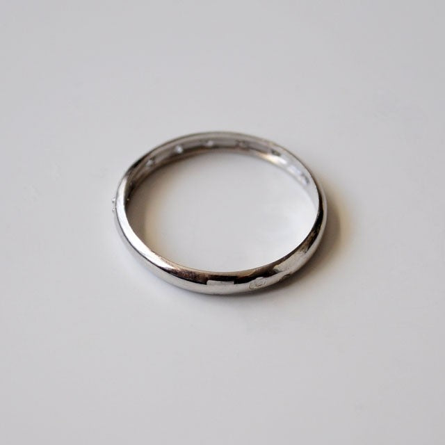 Demi-alliance diamants 0,07k or blanc 750