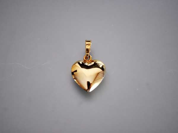 Pendentif coeur or jaune 750 MM