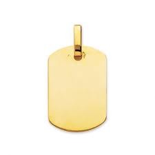 Plaque tonneau pour homme or jaune 750