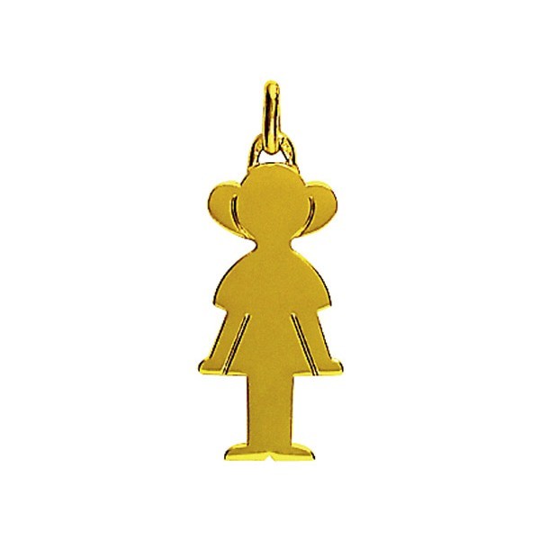 Pendentif Trésor Fille or jaune 750 Augis