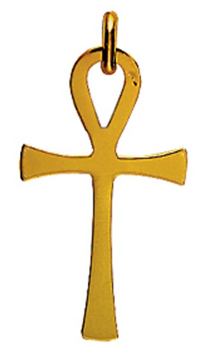 Croix de vie égyptienne en or jaune 750 Augis